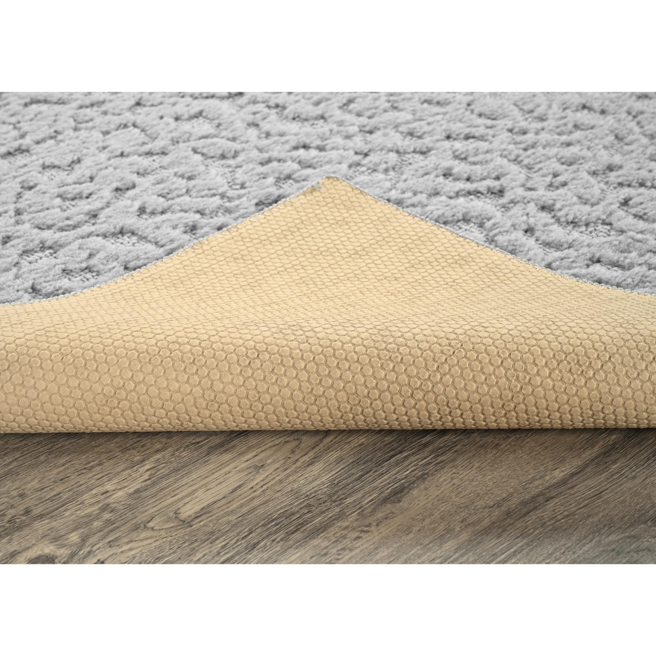 Garland Rug Ivy 4x6 Feet Silver Area Rug - Soft Non-Slip Living Room Rug for Bedroom, Dining Room & Home Decor