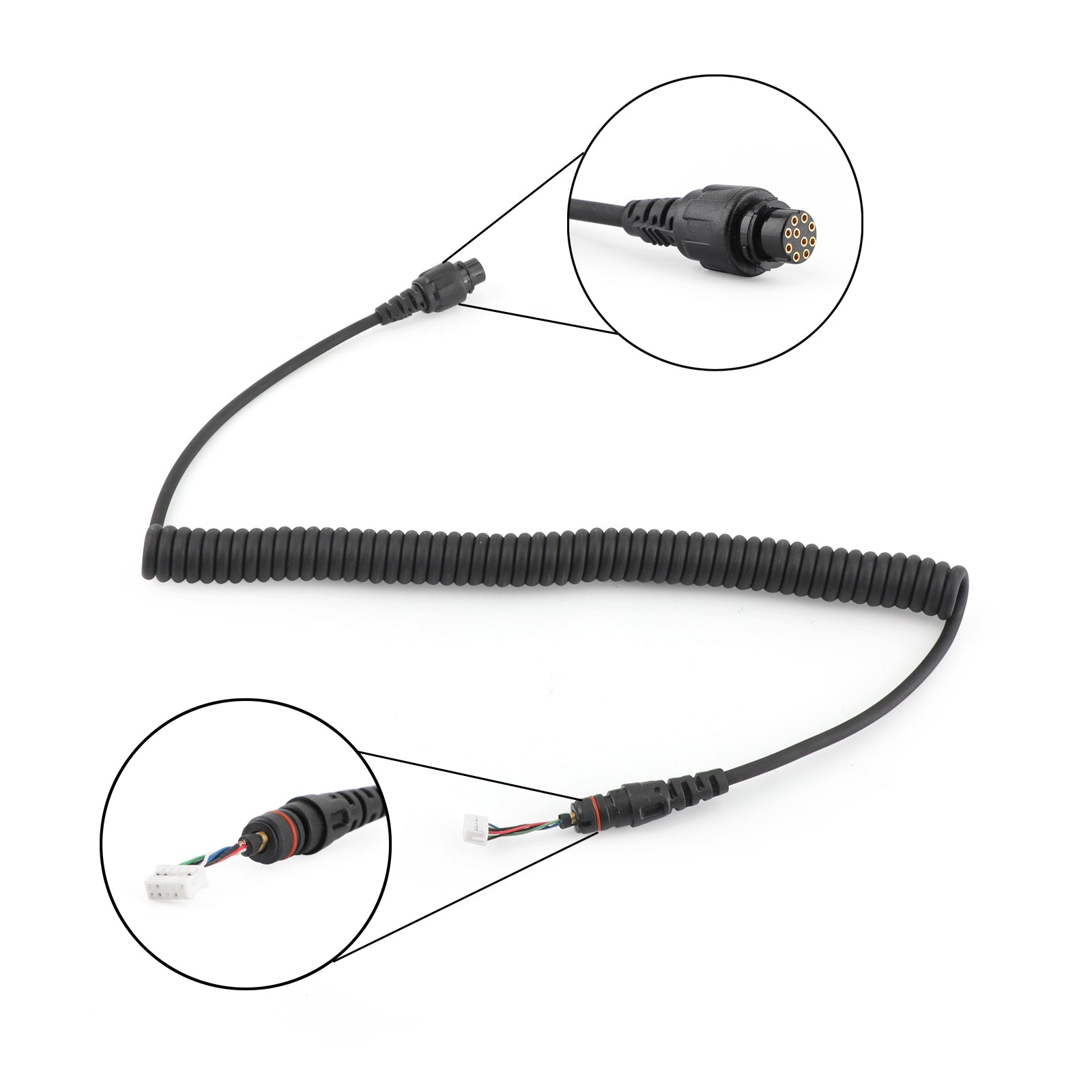 10-Pin Aviation Speaker Mic Cable Compatible with Hytera MD780/G MD782U RD982U RD980 - Durable Communication Accessory for Aviation & Public Safety Scenarios