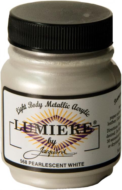 JACQUARD Lumiere Metallic Fabric Paint - 2.25 fl oz (66ml) - Premium Textile Paint for DIY Crafts, Clothing & Home Decor - Perfect for Silk, Cotton & Canvas Projects