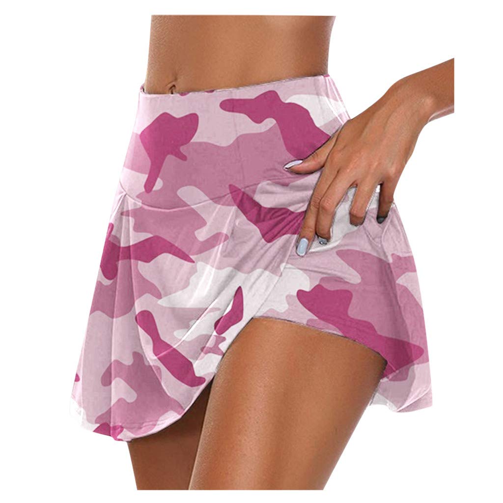 Women's Active Skorts - Tennis, Golf, Running Shorts with Built-in Leggings | Camouflage Print Sports Skirt for Workout & Outdoor Activities | Perfect for Gym, Yoga, and Casual Wear