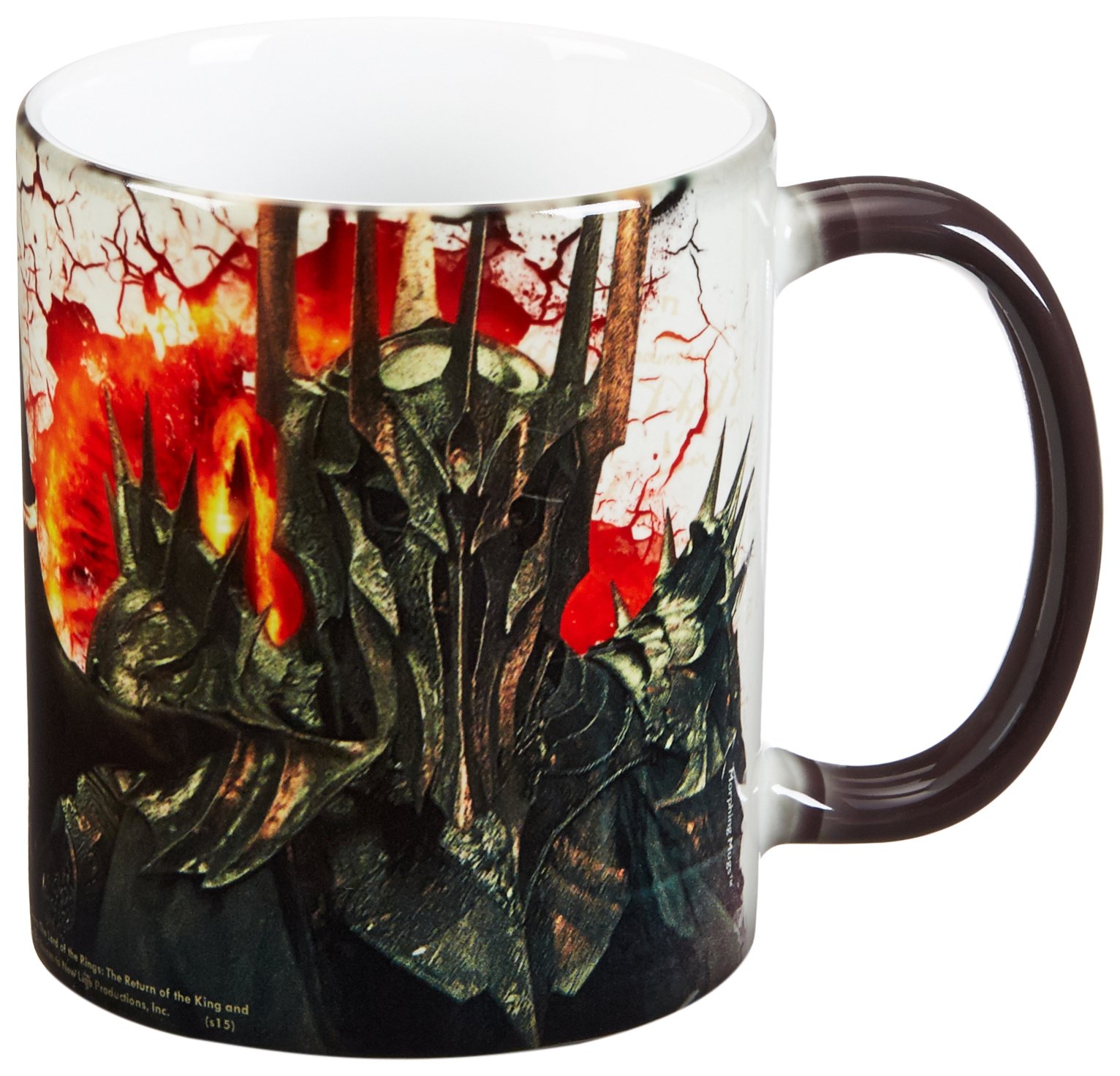 Lord of the Rings One Ring Ceramic Morphing Mug - Heat Activated Design Changes Color - Perfect Gift for Fantasy Fans & Movie Lovers - Great for Coffee, Tea & Collectible Display