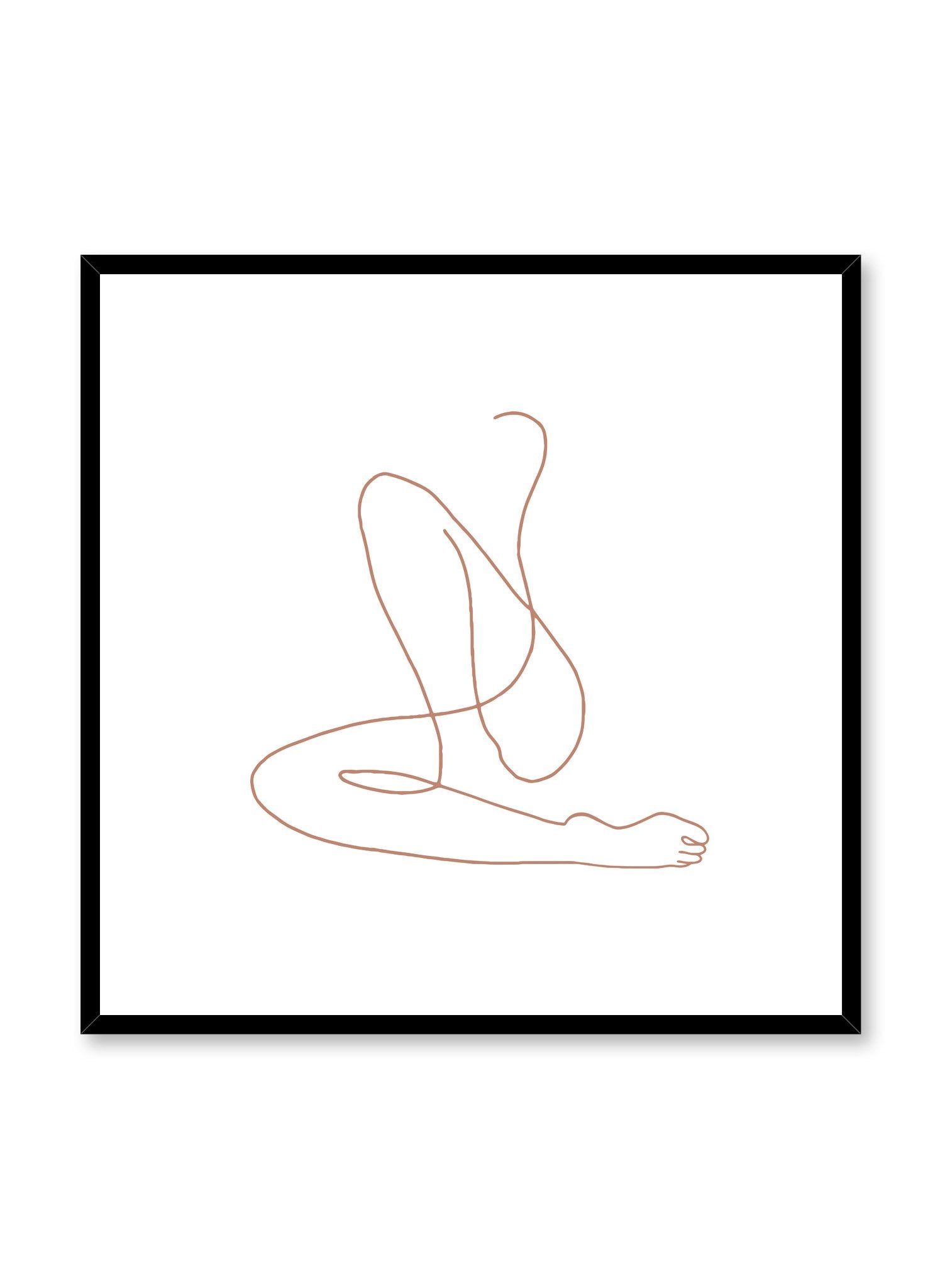 Flow with Beige Lines Abstract Wall Art Poster - Modern Home & Office Decor for Living Room, Bedroom, or Workspace