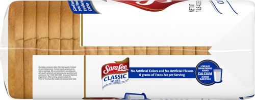 Sara Lee Classic White Sandwich Bread - 20 Oz Loaf, No Artificial Colors or Flavors | Perfect for Sandwiches, Toast & Family Breakfast