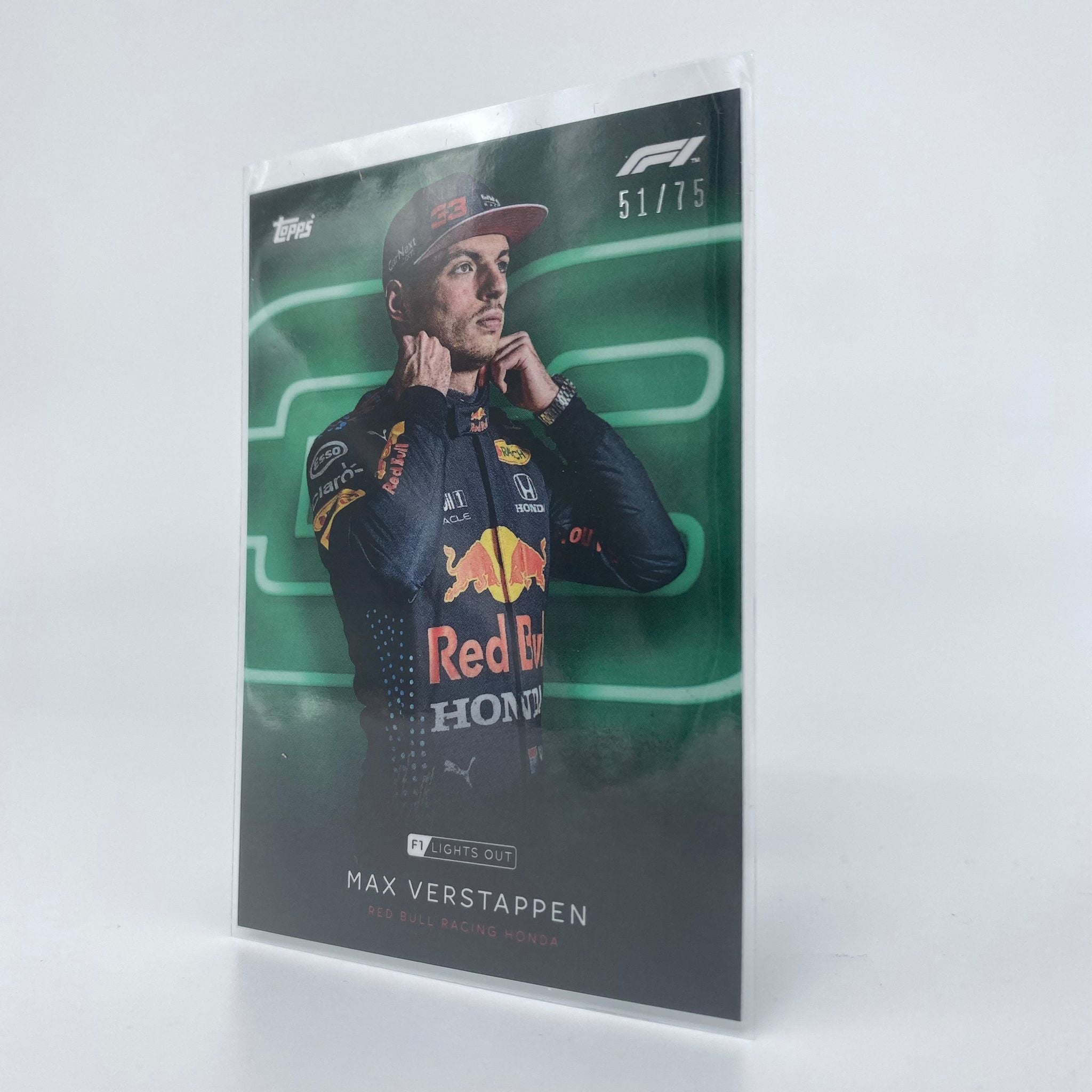 75 Max Verstappen F1 Racing Drivers Green Parallel Collectible Card - Perfect for F1 Fans, Sports Memorabilia Collectors, and Racing Enthusiasts