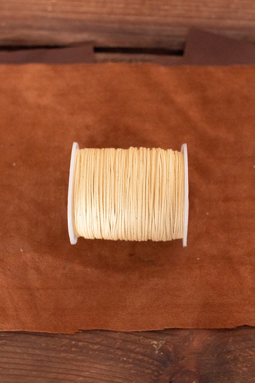 Premium Saddler Yarn (1.1mm-1.3mm Thickness) - 100m Natural Waxed Thread for Leather Craft, Horse Tack Repair & DIY Leatherworking Projects - Perfect for Saddlery, Bookbinding & Handmade Leather Goods