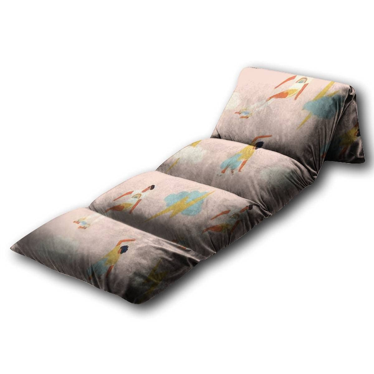 Kids Floor Pillow for Skateboarding - Seamless Skateboarder Girl Design - Soft Queen Size Lounger for Reading, Gaming & Slumber Parties - Perfect for Playrooms & Bedrooms