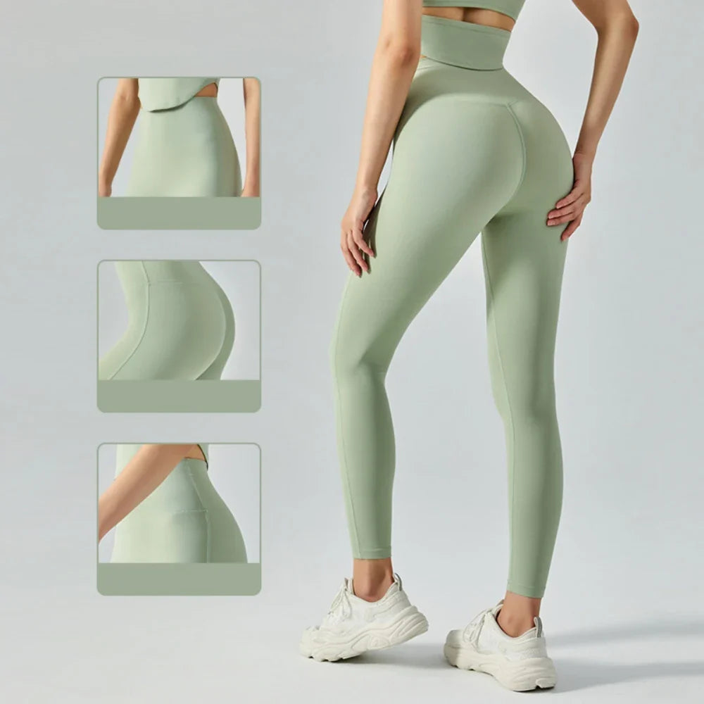 Emily Sportswear High Waist Yoga Pants - Naked Feeling Double Brushed Fabric, Butt Lifting & Tummy Control for Women - Perfect for Running, Fitness, Yoga & Everyday Wear