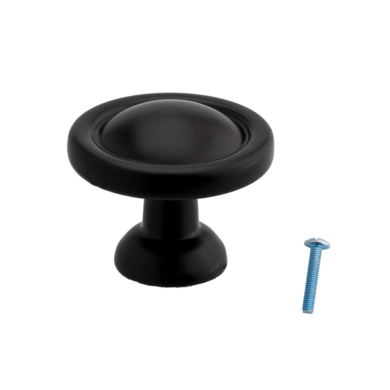 10-Pack Black Cabinet Door Knobs - 30mm Round Ball Hardware for Kitchen, Bathroom & Dresser Drawers - Durable Cupboard Pulls & Drawer Handles for Home Furniture Upgrade (Perfect for Modern Cabinets & DIY Projects)
