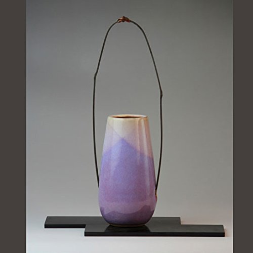 Hagiyaki Hanaasobii Japanese Ceramic Vase with Stand - Authentic Handmade Pottery from Japan - Perfect for Home Decor, Flower Arrangements & Gift Giving