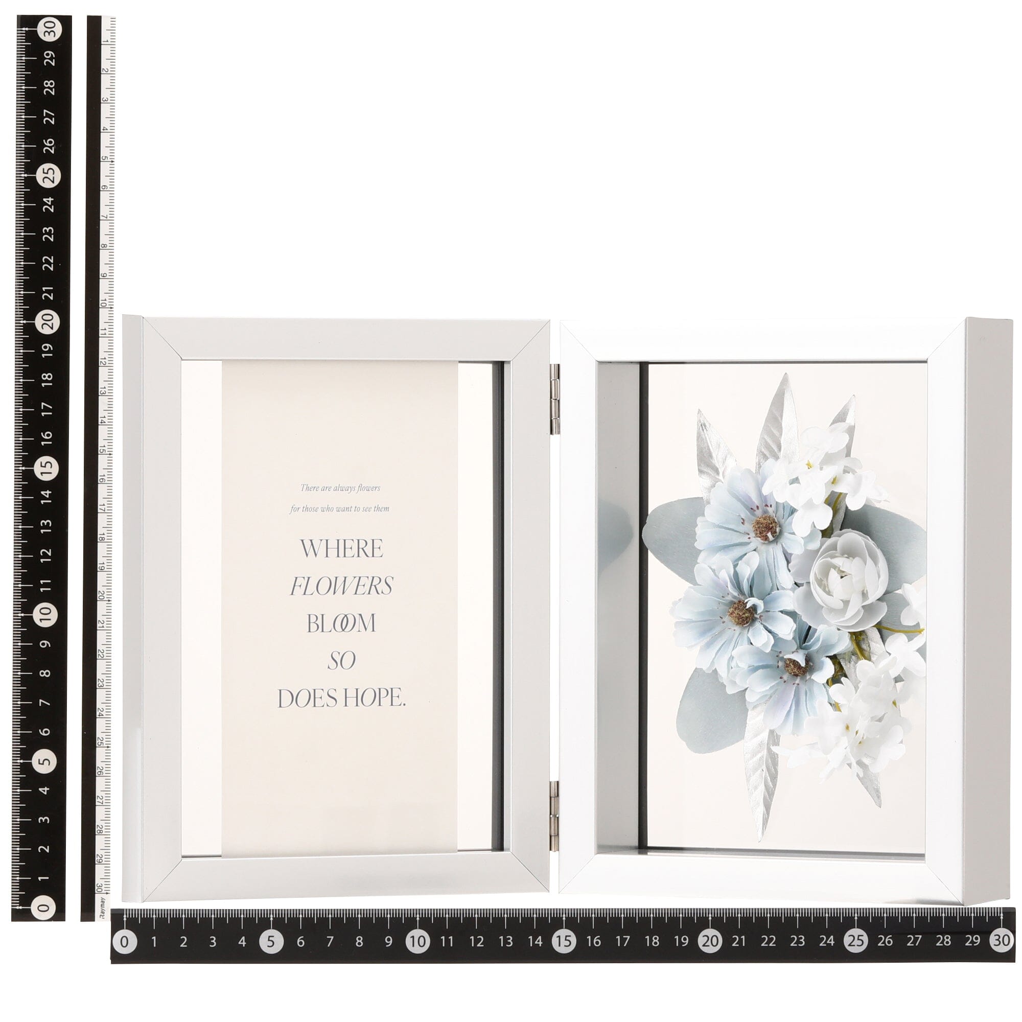 Blue Art Flower Frame - Elegant Wall Decor for Home, Office & Wedding | Perfect for Living Room, Bedroom & Event Decoration