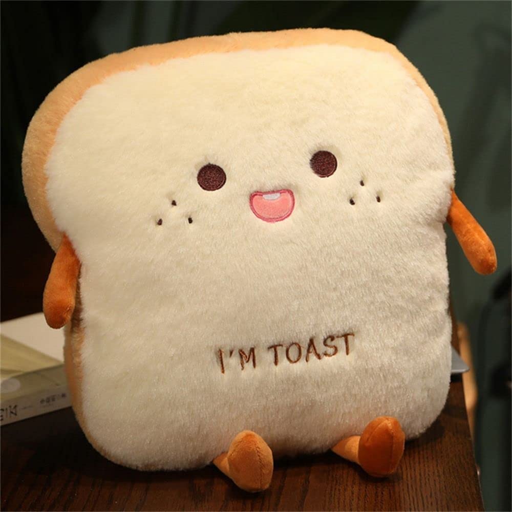 Adorable Toast Sliced Bread Plush Pillow - Soft Food-Shaped Couch Cushion for Home Decor, Bedroom & Living Room | Perfect for Cozy Naps, Anime Lovers & Kawaii Room Decoration