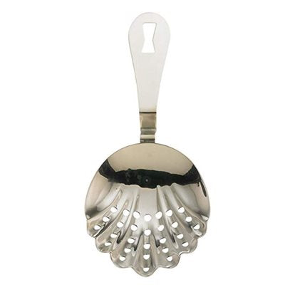Barfly 7 Scalloped Julep Strainer - Premium Stainless Steel Cocktail Strainer for Mint Juleps & Classic Cocktails - Perfect for Bartenders, Home Bars & Mixology Enthusiasts