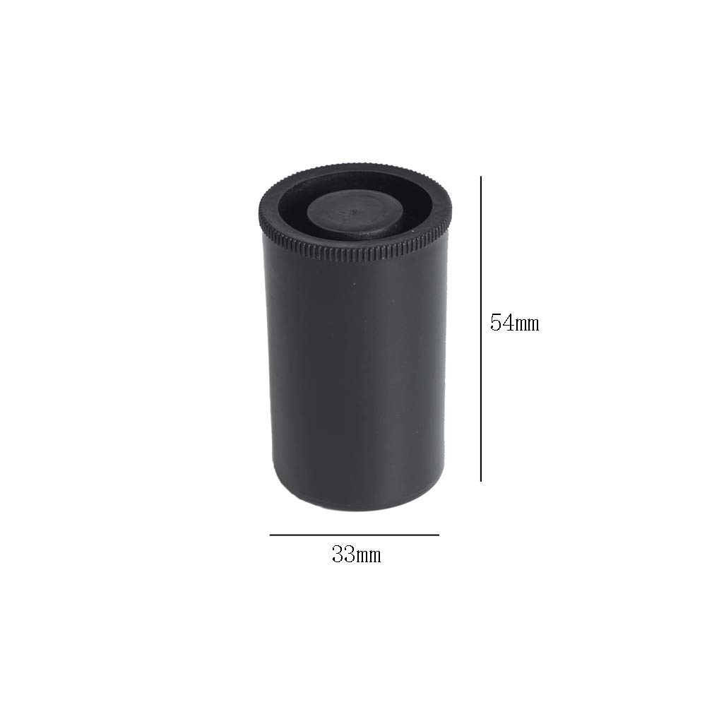 10-Pack Black Plastic Film Canisters with Lids - Empty Camera Reel Storage Containers for 35mm Film, Photo Development & Organizing Small Craft Supplies | Durable Film Canister Holder for Photographers & DIY Enthusiasts