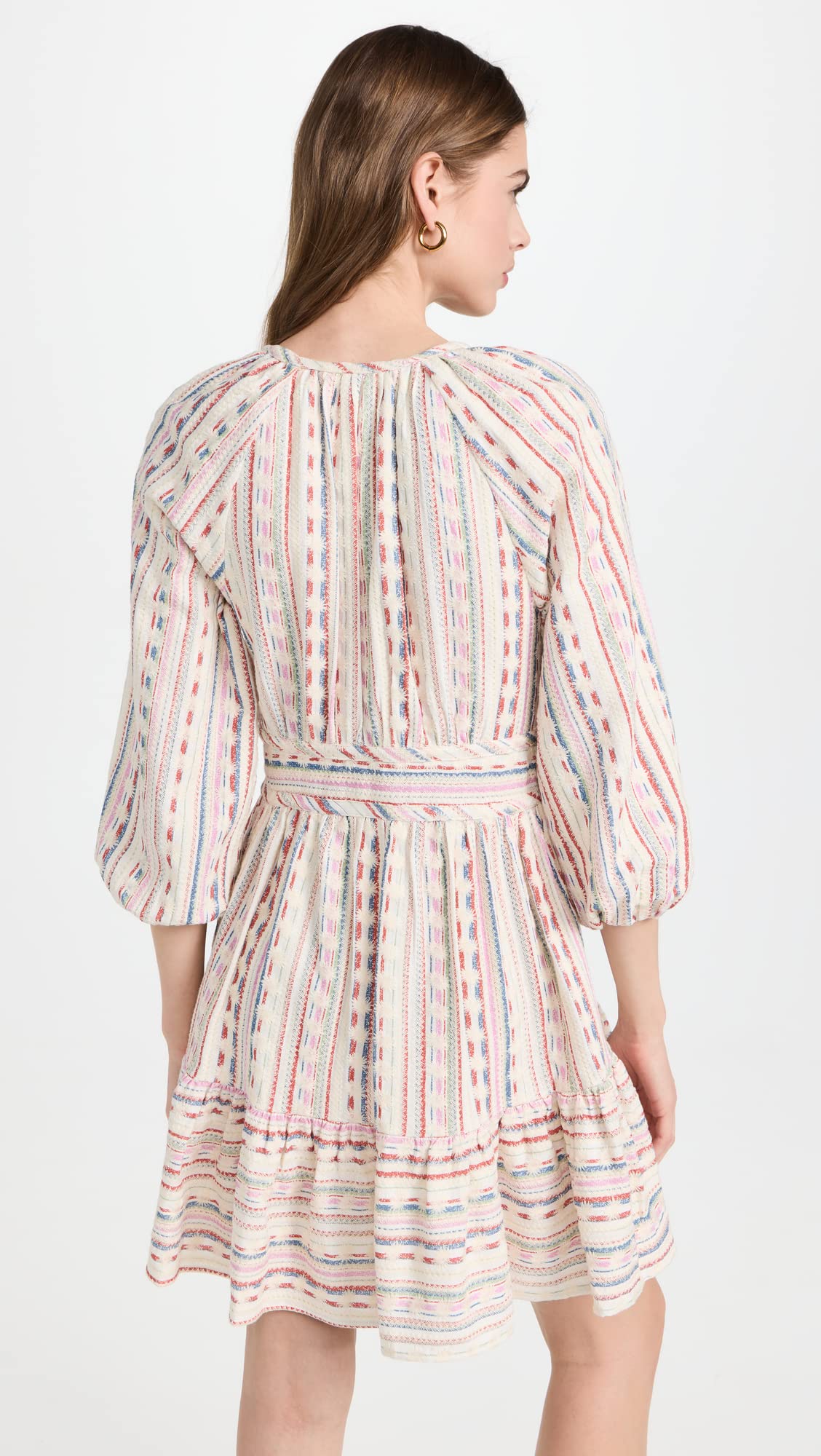 Shoshanna Women's Breeze Linen Stripe Mini Dress - Breathable Summer Dress for Beach, Vacation & Casual Outings