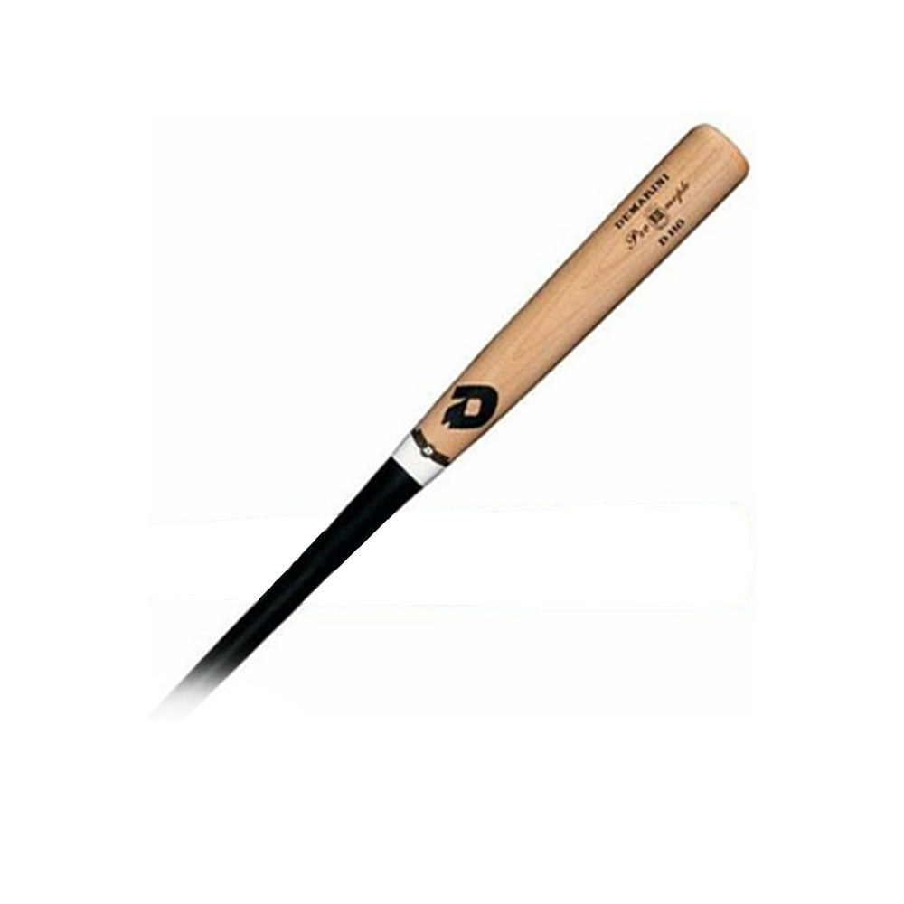 DeMarini D110 Black Pro Maple Composite Wood BBCOR Baseball Bat - High Performance for Competitive Play & Training