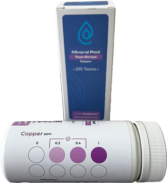 **Copper Test Strips for Pool & Spa Water Testing - Accurate Detection for Ionizers, Mineral Cartridges, Copper Sulfate & Algaecides - Ideal for Home, Commercial Pools & Hot Tubs**