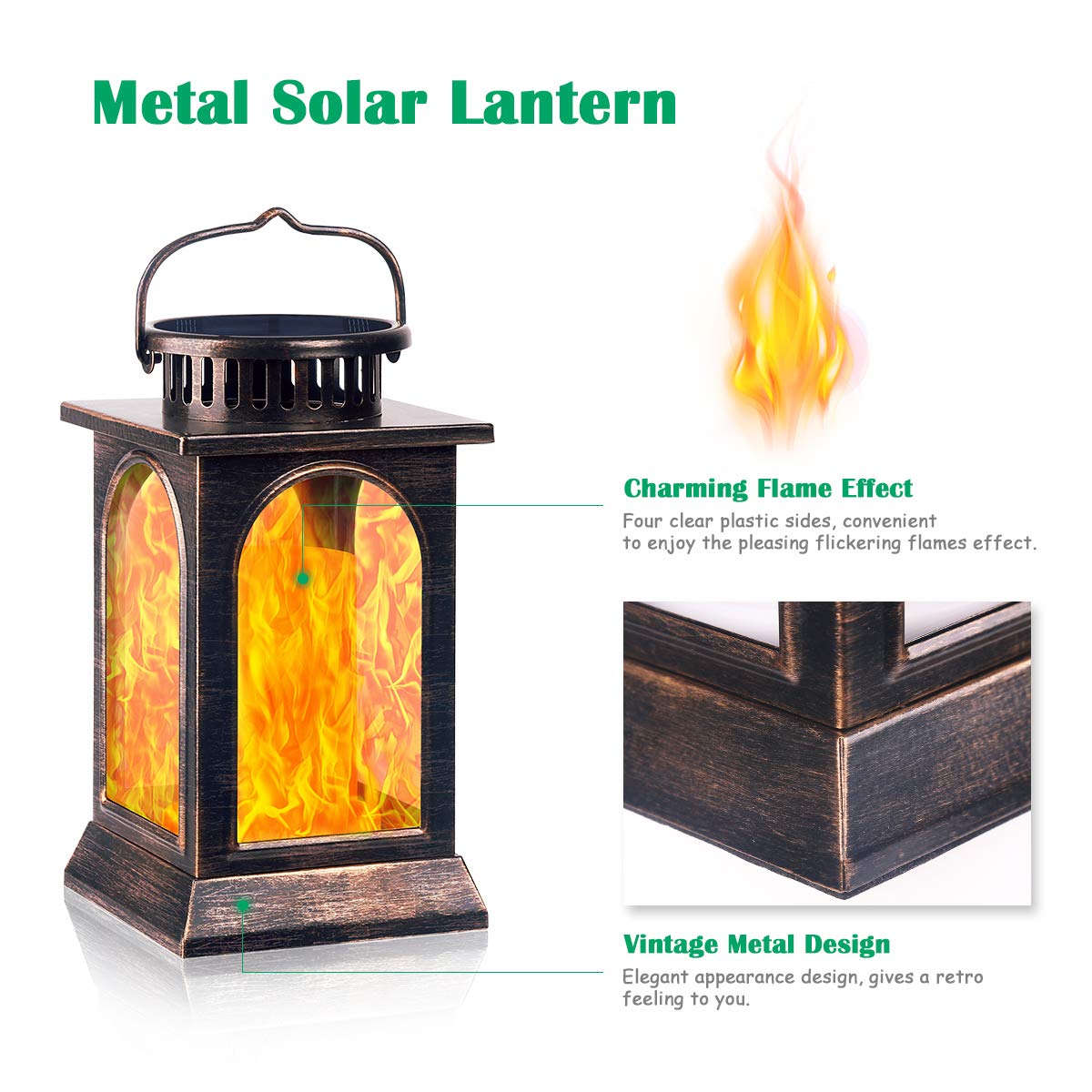 TomCare Solar Torch Lights Outdoor - Waterproof Flickering Flame Solar Lights for Garden, Patio, Yard & Pathway | Decorative Landscape Lighting for Backyard, Poolside & Outdoor Parties