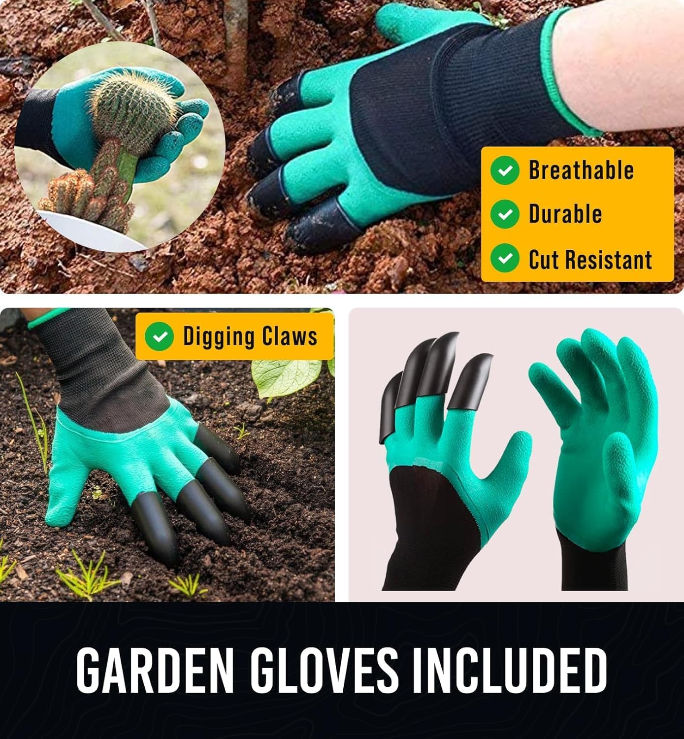 Premium 22-Piece Heavy Duty Garden Tools Set - Rust Proof, Non-Slip, Ergonomic Hand Tools for Women - Durable Gardening Supplies for Planting, Weeding & Landscaping - Perfect Gardening Gifts for Mom & Outdoor Enthusiasts