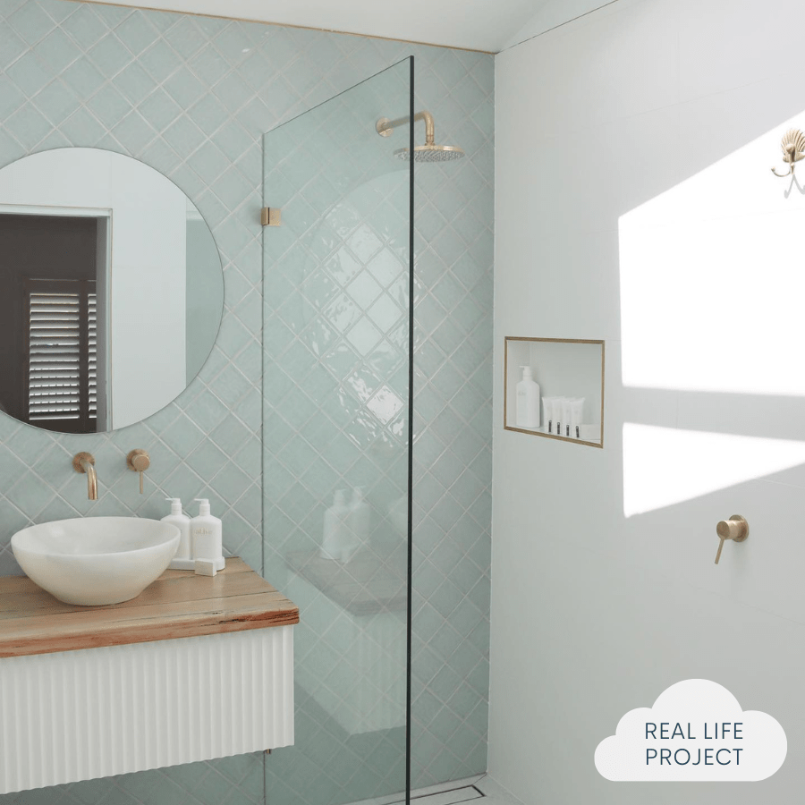 Premium Newport Gloss Sky Blue Ceramic Tile - 4x4 Inch Small Square Wall & Floor Tile for Bathroom, Kitchen Backsplash, and Shower Surround