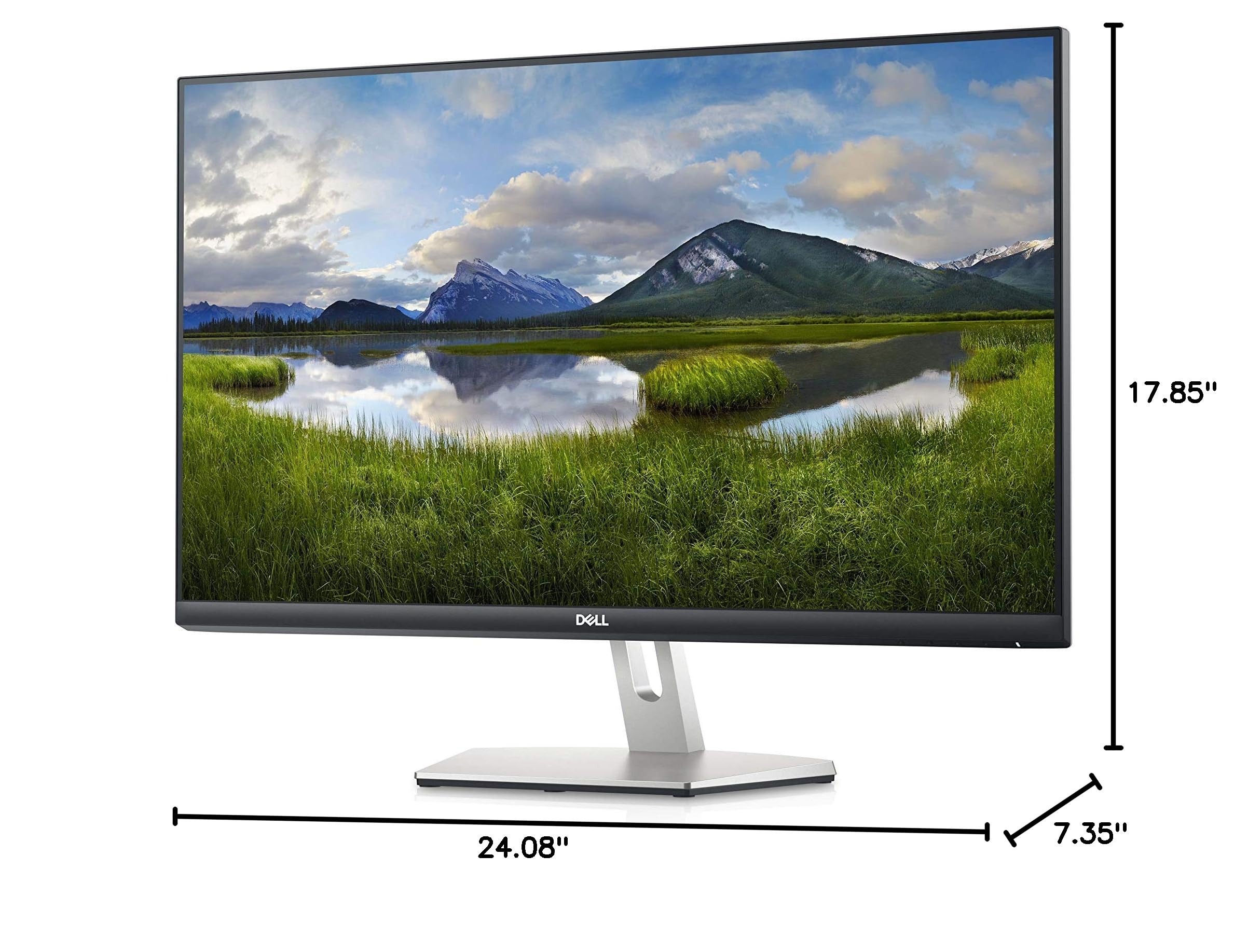 Dell S2721D 27 Inch QHD 1440p IPS Monitor with Ultra-Thin Bezel, AMD FreeSync, HDMI & DisplayPort, Built-in Speakers, VESA Certified - Silver | Perfect for Gaming, Office Work & Home Entertainment