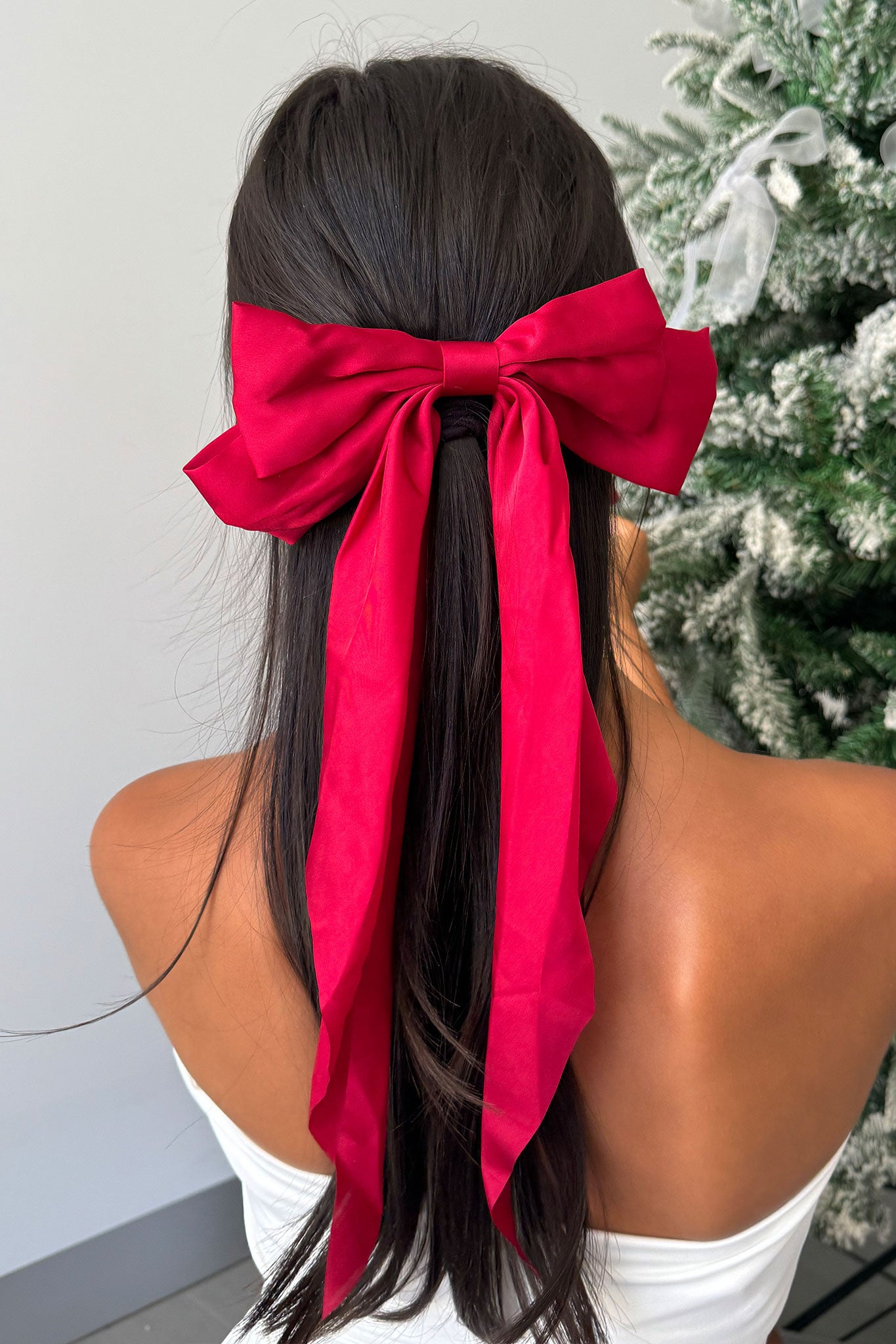 Elara Bow Red 1 - Elegant Hair Accessory for Women & Girls | Perfect for Weddings, Parties & Special Occasions