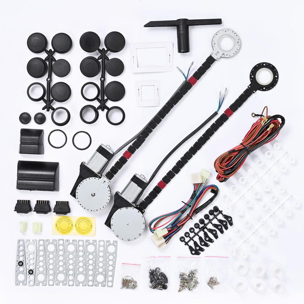 TheLAShop 2 Window Electric Power Conversion Kit for Cars, Trucks & SUVs - Easy DIY Installation for Manual to Automatic Windows Upgrade (Perfect for Daily Commute & Road Trips)