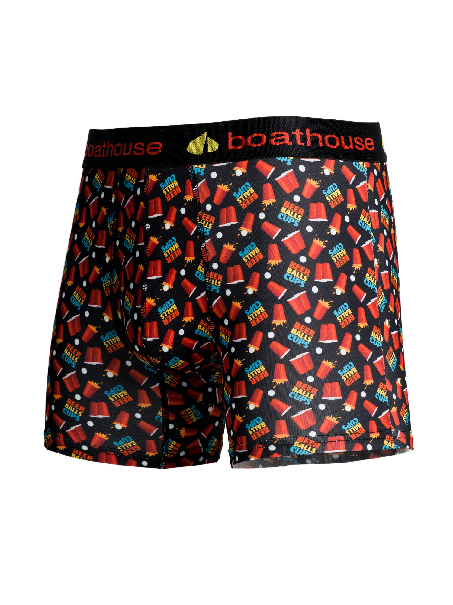 Boathouse Novelty Boxer Briefs - Beer Pong Design - Comfortable Men's Underwear for Casual Wear & Party Outfits