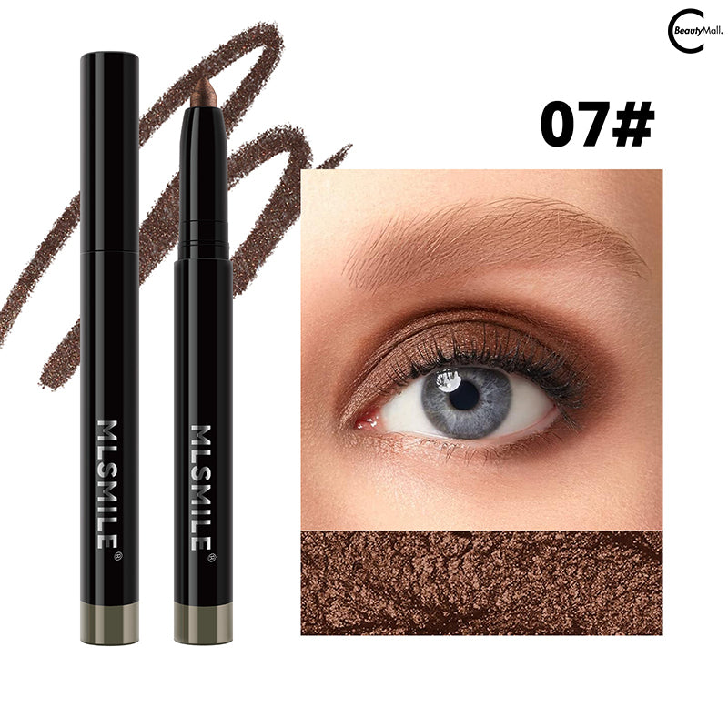 MLSMILE 8 Color Shimmer Eyeshadow Sticks - Long Lasting Waterproof Eye Makeup for Women, Easy to Apply Cream Eyeshadow for Day & Night Looks - Perfect for Parties, Weddings and Everyday Wear