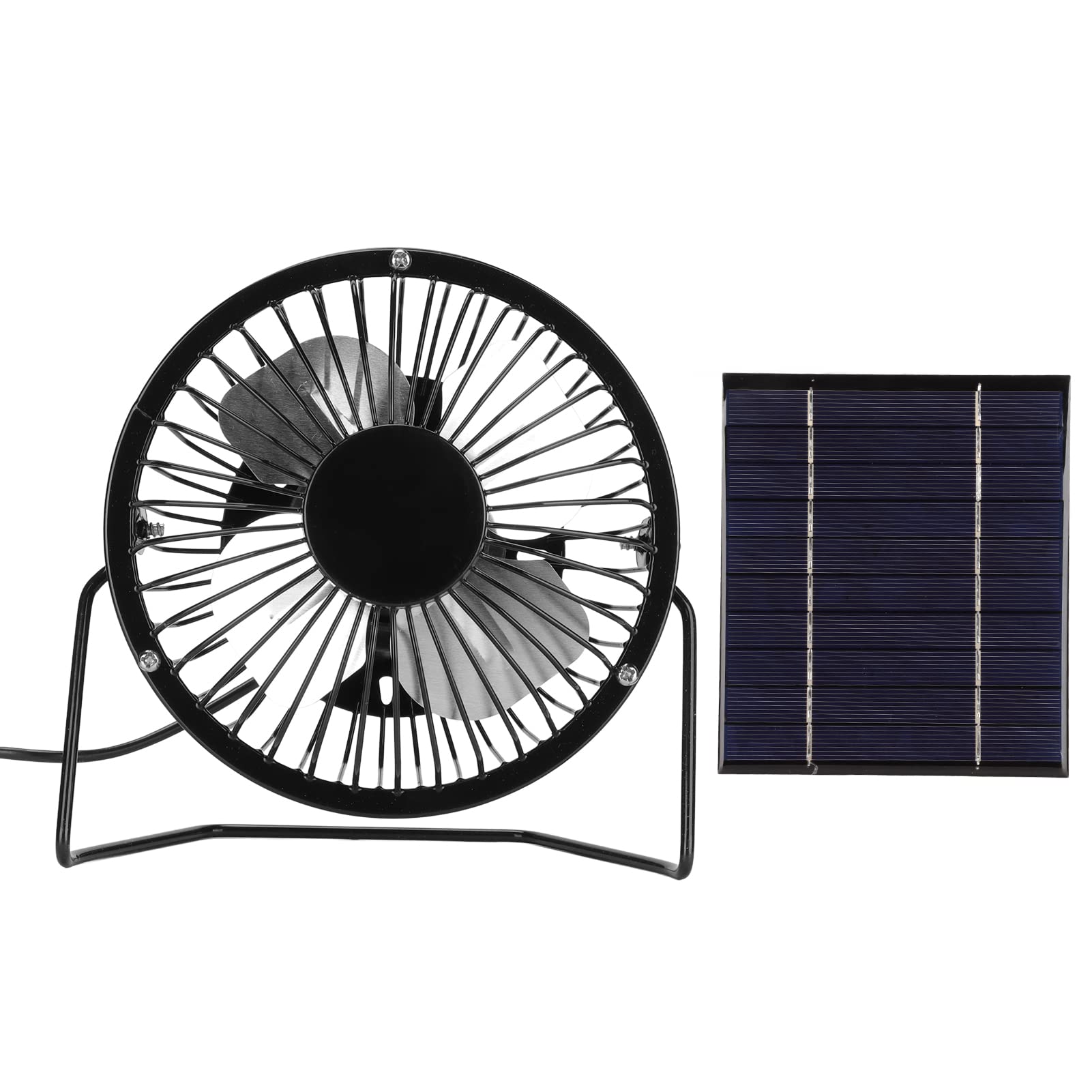 5V 2.5W USB Solar Powered Fan - Portable Mini Ventilator with Polysilicon Panel for Car, Attic, Greenhouse, Chicken Coop - Perfect for Outdoor Travel, Camping, Hiking & Picnic Adventures