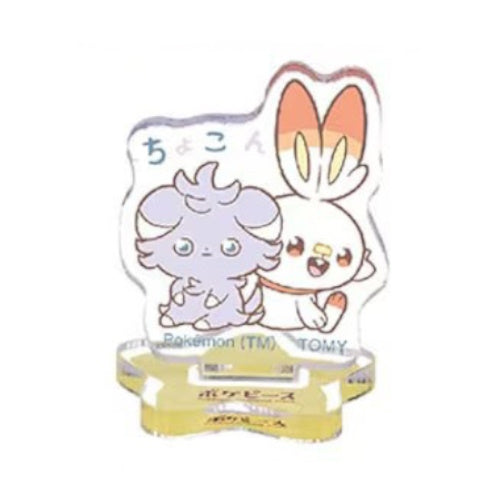 Pokemon Poke Peace Acrylic Stand - Takara Tomy 1.5 Inch Collectible Figure - Cute Anime Desk Decor for Office, Gaming Room & Gift for Pokemon Fans