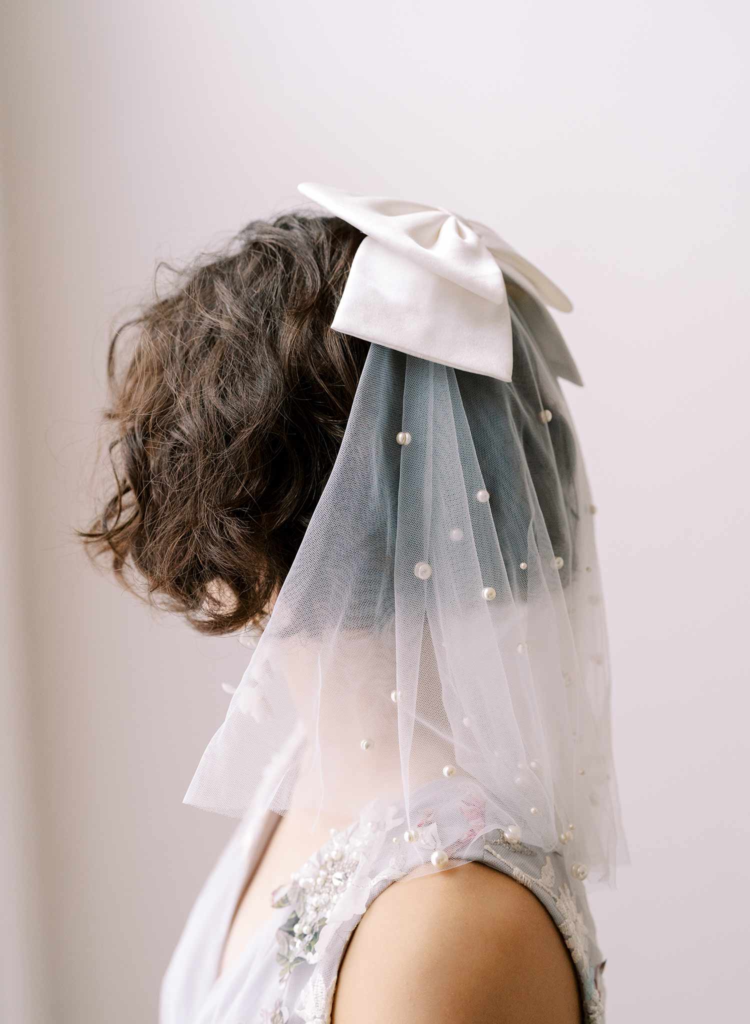 Elegant Silk Bridal Bow Hair Clip - Style #2363 | Perfect for Weddings, Prom & Special Occasions