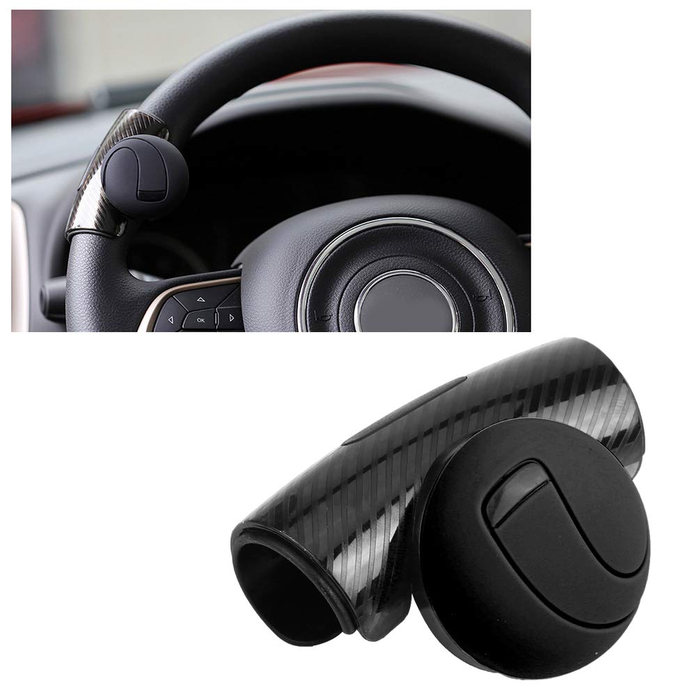 Universal Car Steering Wheel Spinner Knob - Power Handle Ball for Easy Steering & Wheel Booster (Black) - Perfect for Trucks, RVs & Vehicles with Limited Mobility