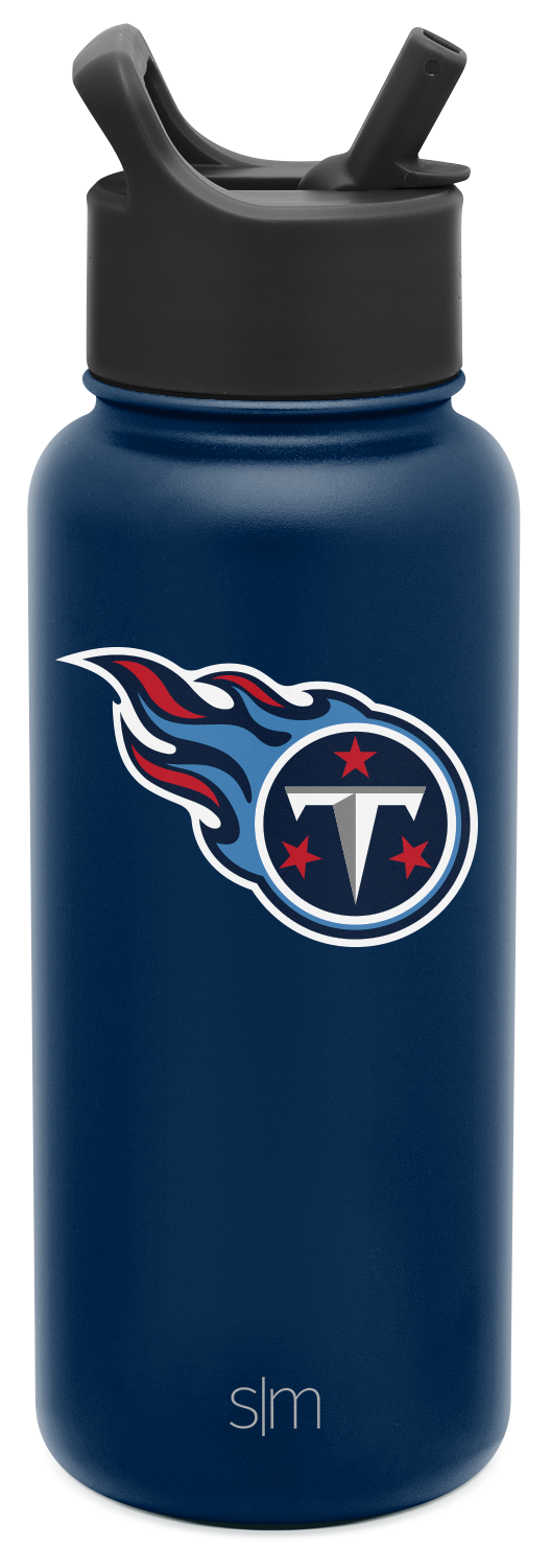NFL Summit Insulated Stainless Steel Water Bottle with Straw Lid - 24oz Leakproof Thermos for Sports, Gym & Outdoor Activities