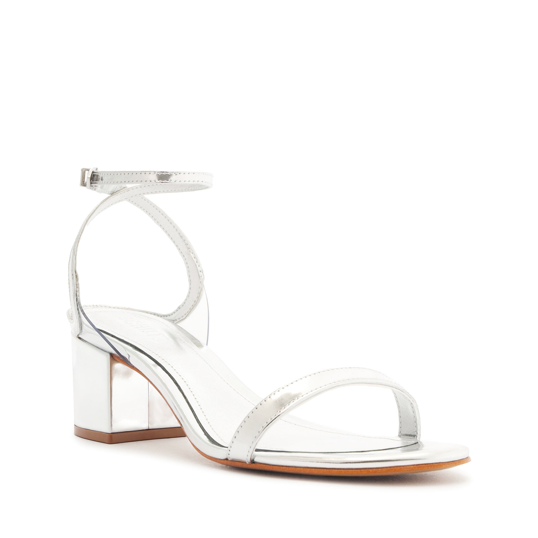 Skye Mid Block Heel Leather Sandals for Women - Comfortable Mirror Finish Summer Shoes - Perfect for Beach, Vacation, and Casual Outings