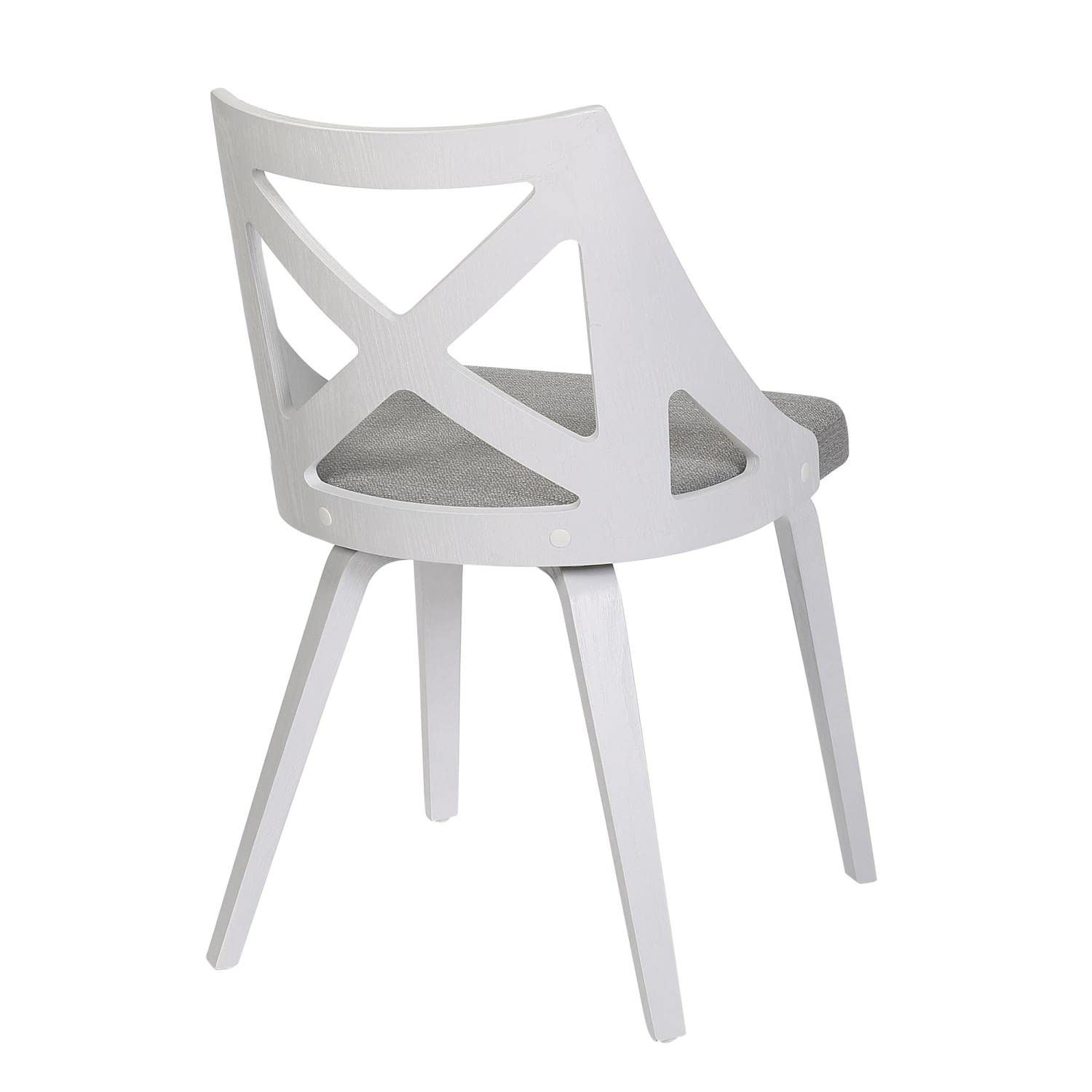 LumiSource Charlotte Upholstered Dining Chairs Set of 2 - Farmhouse Style Kitchen Chairs for Dining Table | Perfect for Breakfast Nook, Small Space Dining & Farmhouse Decor