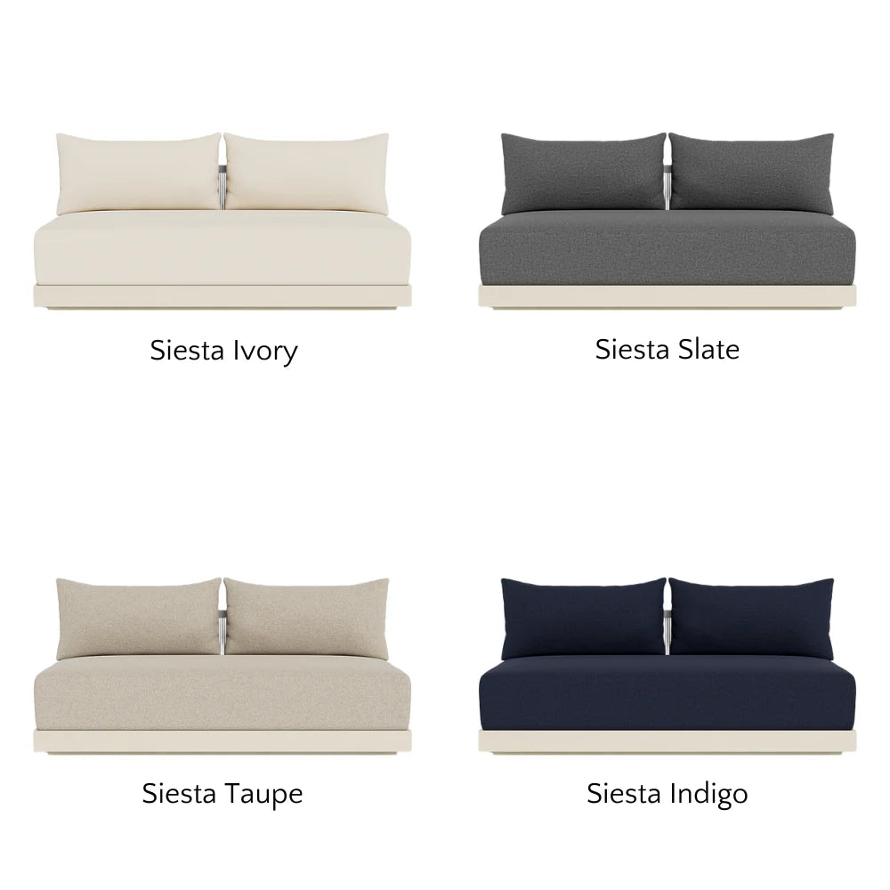 Antigua Outdoor 2-Seat Armless Patio Sofa - Perfect for Poolside, Garden, and Backyard Relaxation