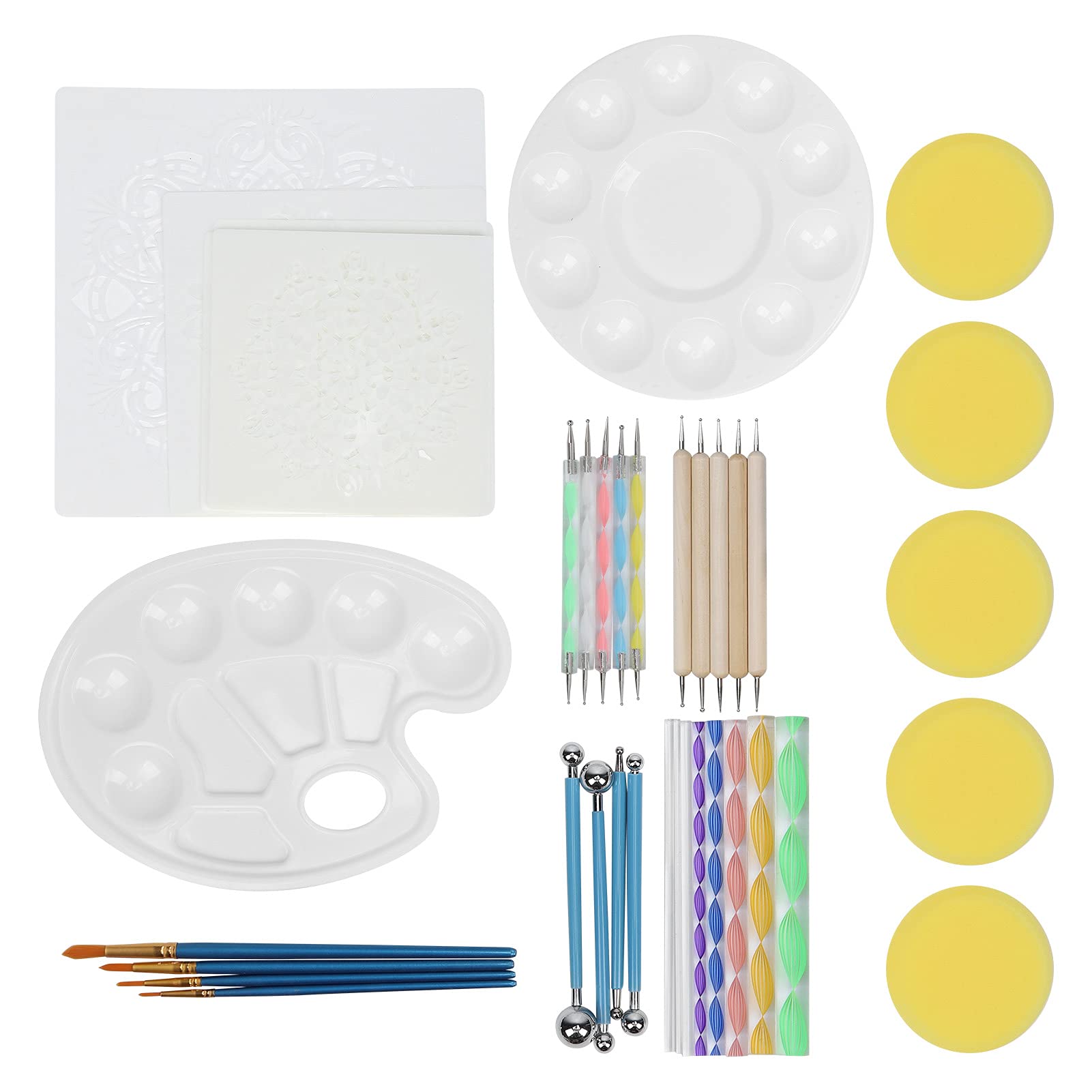 Zerodis 41 PCS Rock Painting Kit - Mandala Dotting Tools for Art & Nail Design