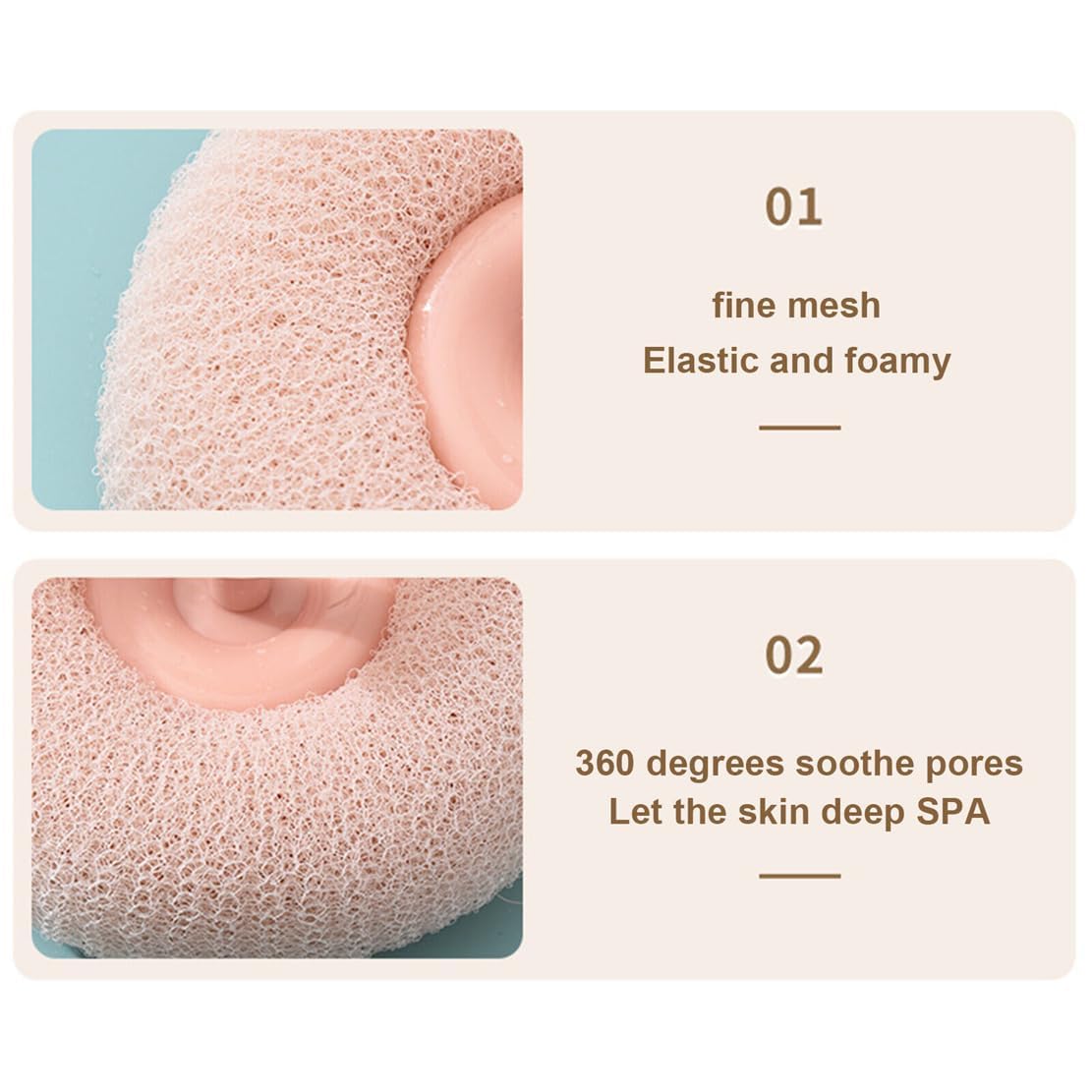 Exfoliating Body Scrubber for Shower & Bath - Premium Loofah Sponge with Gentle Exfoliation - Soft Bath Sponge for Women & Men - Skin Cleansing & Dead Skin Removal - Ideal for Daily Shower & Spa Use (Multicolor, Pack of 1)