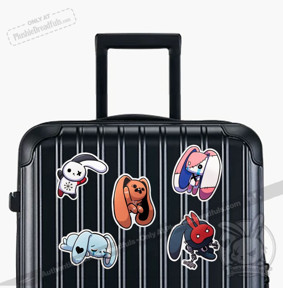 Plushie Dreadfuls Vinyl Sticker Pack Vol. 1 - Cute Kawaii Stickers for Laptops, Water Bottles & DIY Crafts - Perfect for Scrapbooking, Journaling & Gift Decorations