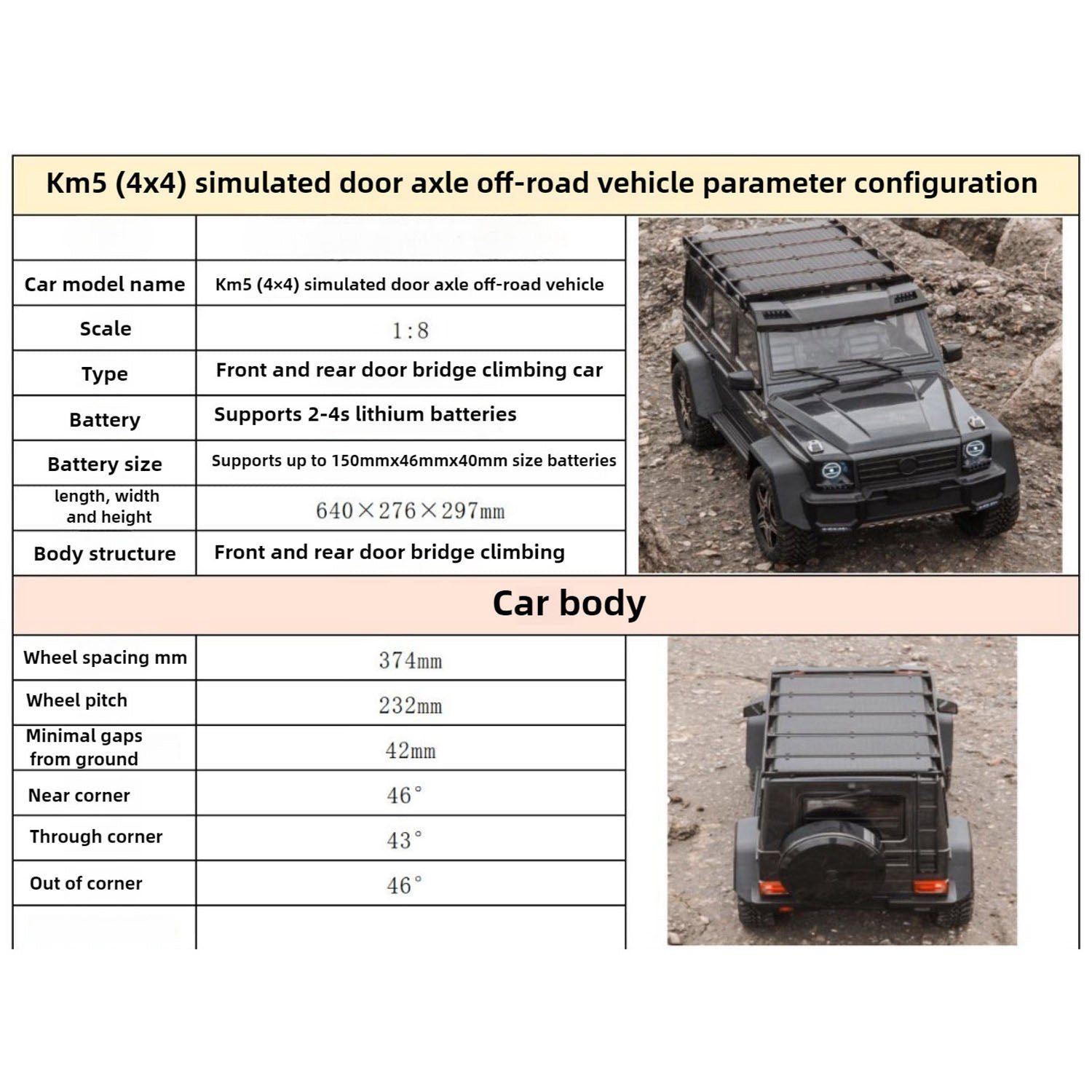 1/8 Scale TRACTION HOBBY RC Rock Crawler - KM5 Portal Axle Differential Lock 4WD Off-Road Truck with 2-Speed Gearbox & 775 Brushed Motor (PNP) - Perfect for Trail Crawling, Rock Racing and Outdoor Adventure