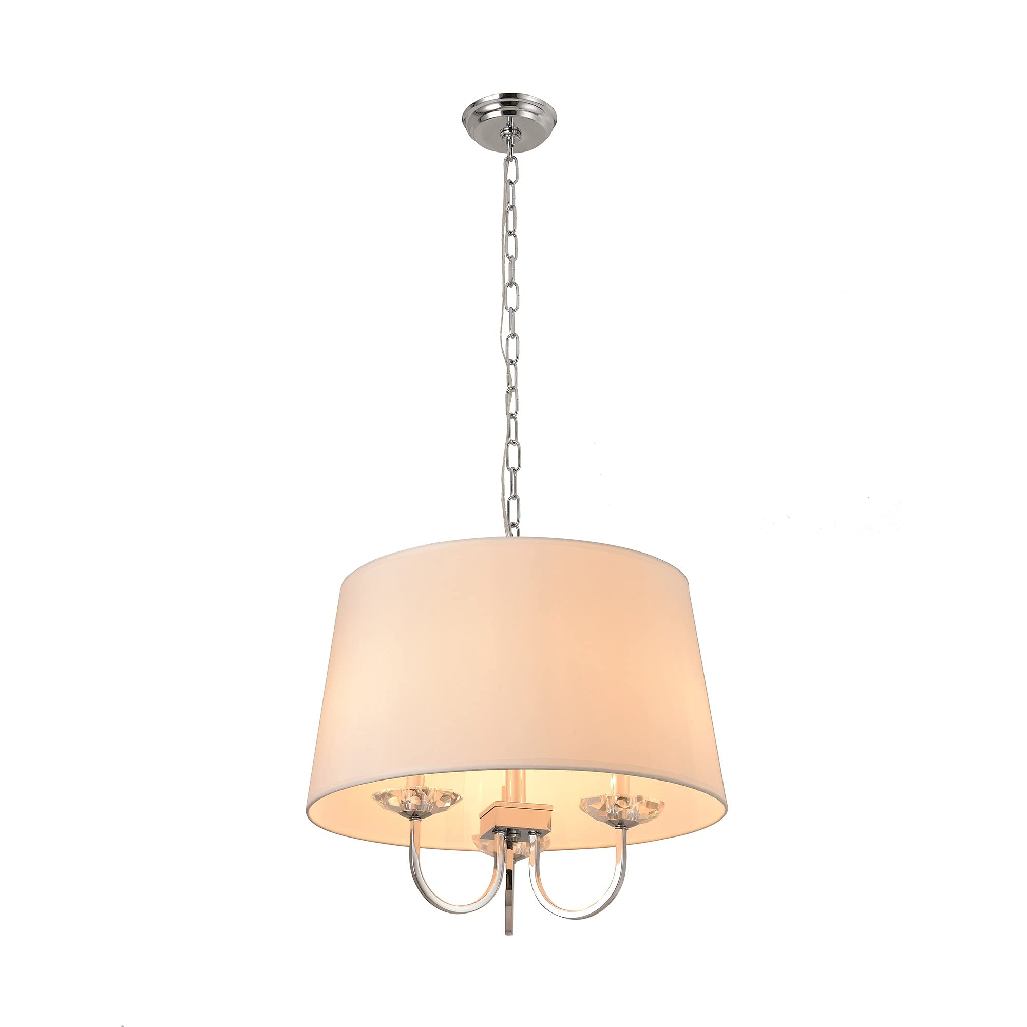 Pasargad Home Azure Collection Modern Metal & Glass Chandelier Lights - Elegant Dining Room & Living Room Ceiling Lighting Fixture for Home Decor