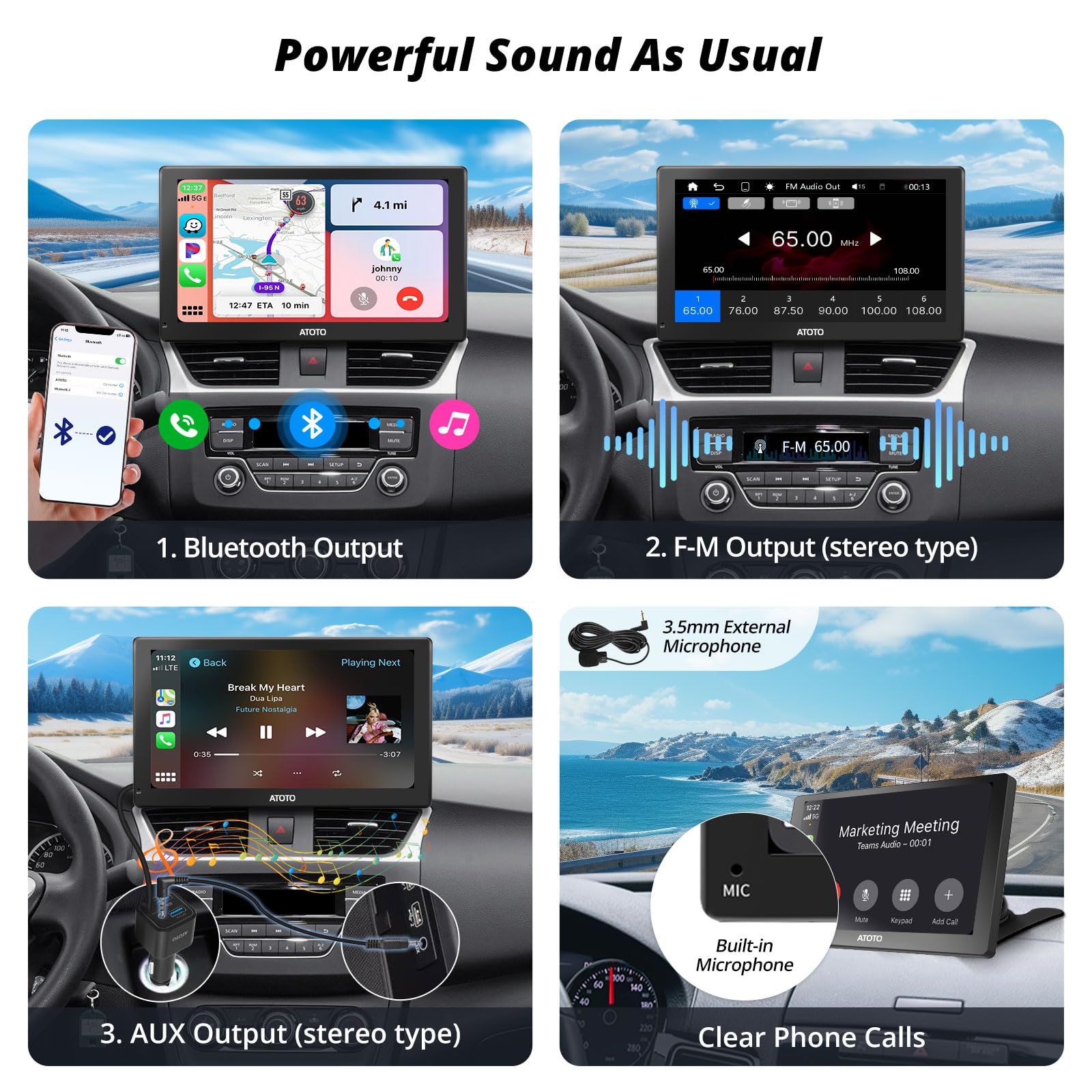 ATOTO P5 9 Inch Wireless CarPlay Android Auto Car Stereo with QLED Touchscreen | GPS Navigation | Bluetooth 5.0 | MirrorLink | Voice Assistant | for Road Trips & Daily Commuting