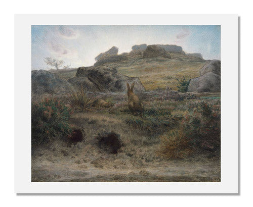 Jean François Millet Rabbit Warren Dawn Painting - Vintage Art Reproduction for Home Decor & Office Wall Art - Perfect for Living Room, Bedroom or Gallery Display