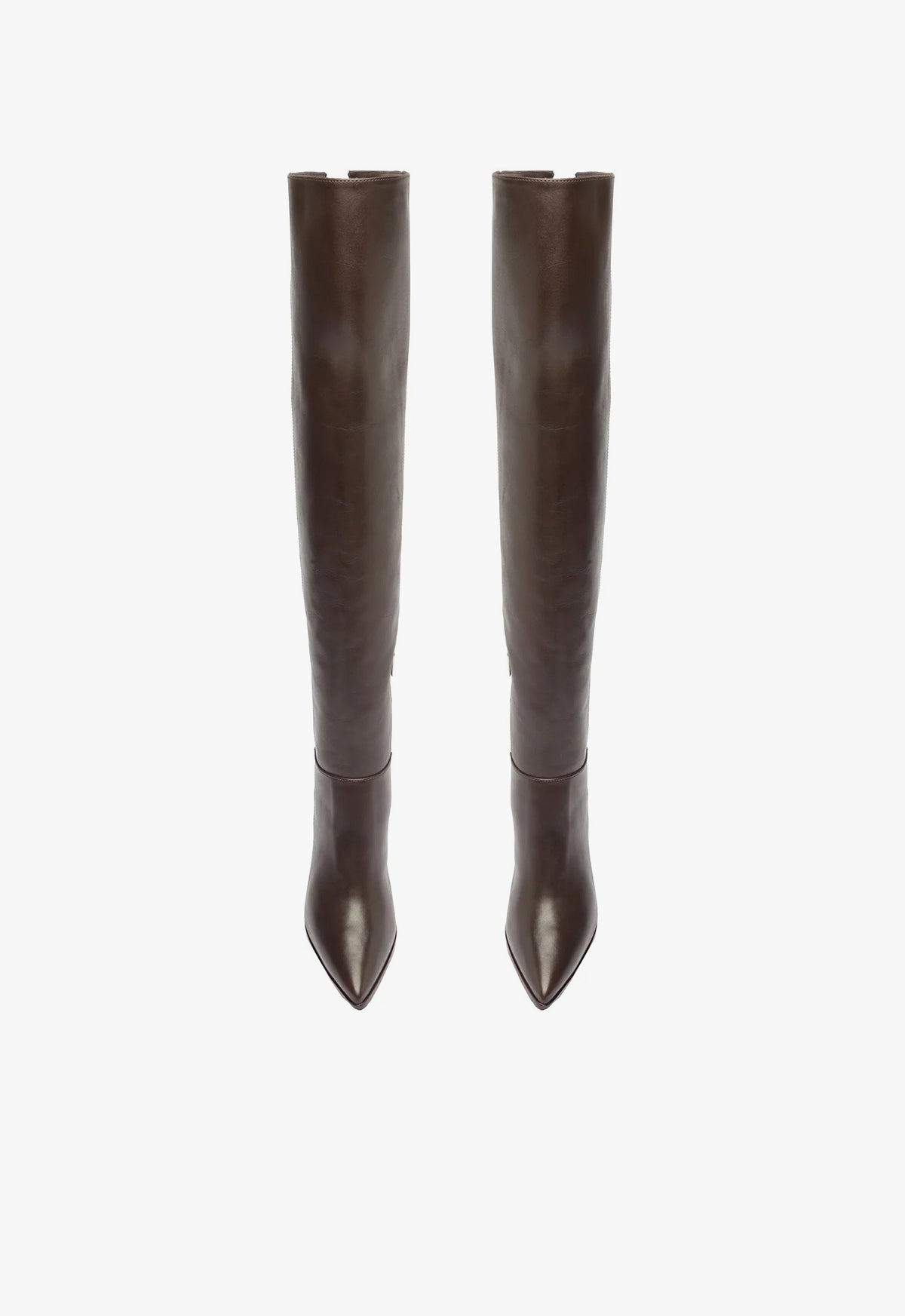 Magali Block Over the Knee Leather Boots for Women - Stylish High Heel Thigh High Boots with Chunky Block Heel - Perfect for Parties, Night Out & Winter Fashion