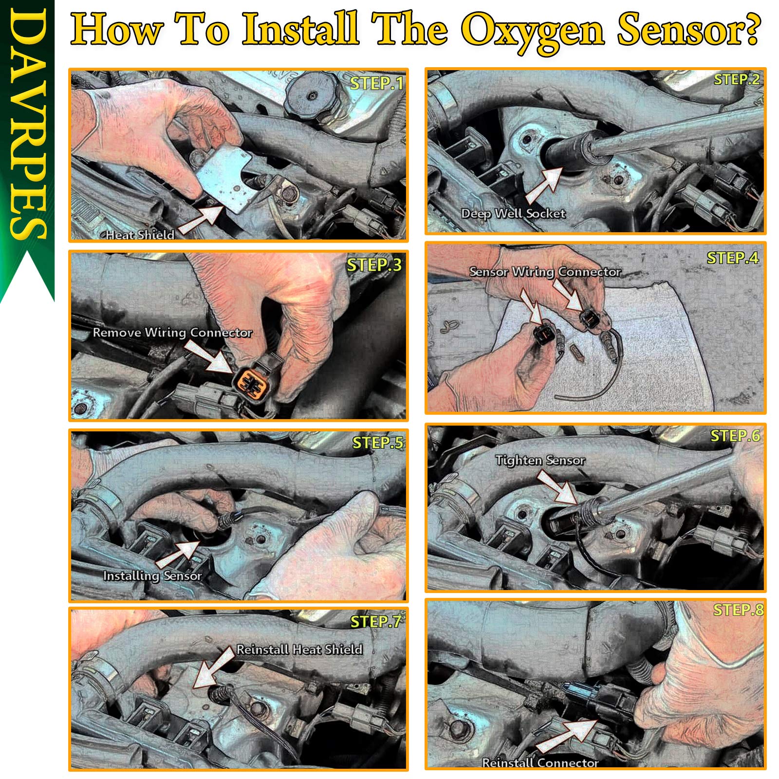 Oxygen Sensor Downstream Rear O2 Sensor for Subaru Forester 2019-2021 2.5L, Impreza 2017-2021 2.0L, Crosstrek 2018-2021 2.0L - Direct Replacement for #22690AB070 - Improves Fuel Efficiency & Engine Performance