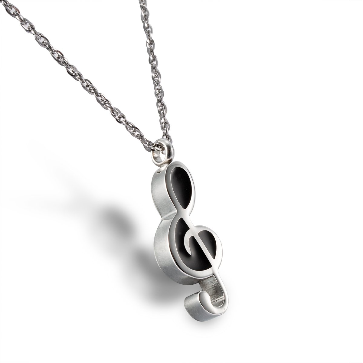 Memorial Necklace for Ashes - Cremation Urn Pendant with Music Note Design - Perfect for Keeping Loved Ones Close - Ideal for Funerals, Memorials & Everyday Wear
