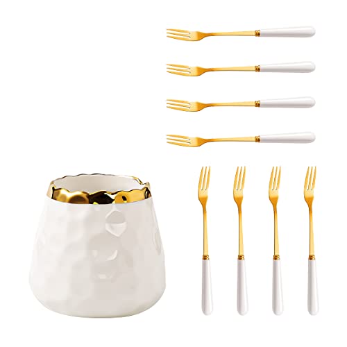 White- 8pcs Forks