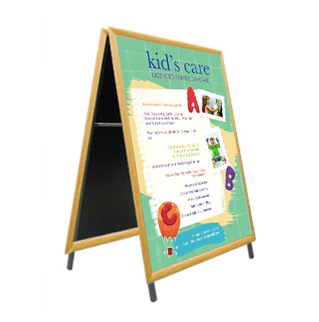 48x48 A-Frame Sign Holder - Wood Snap Frame with 1.25