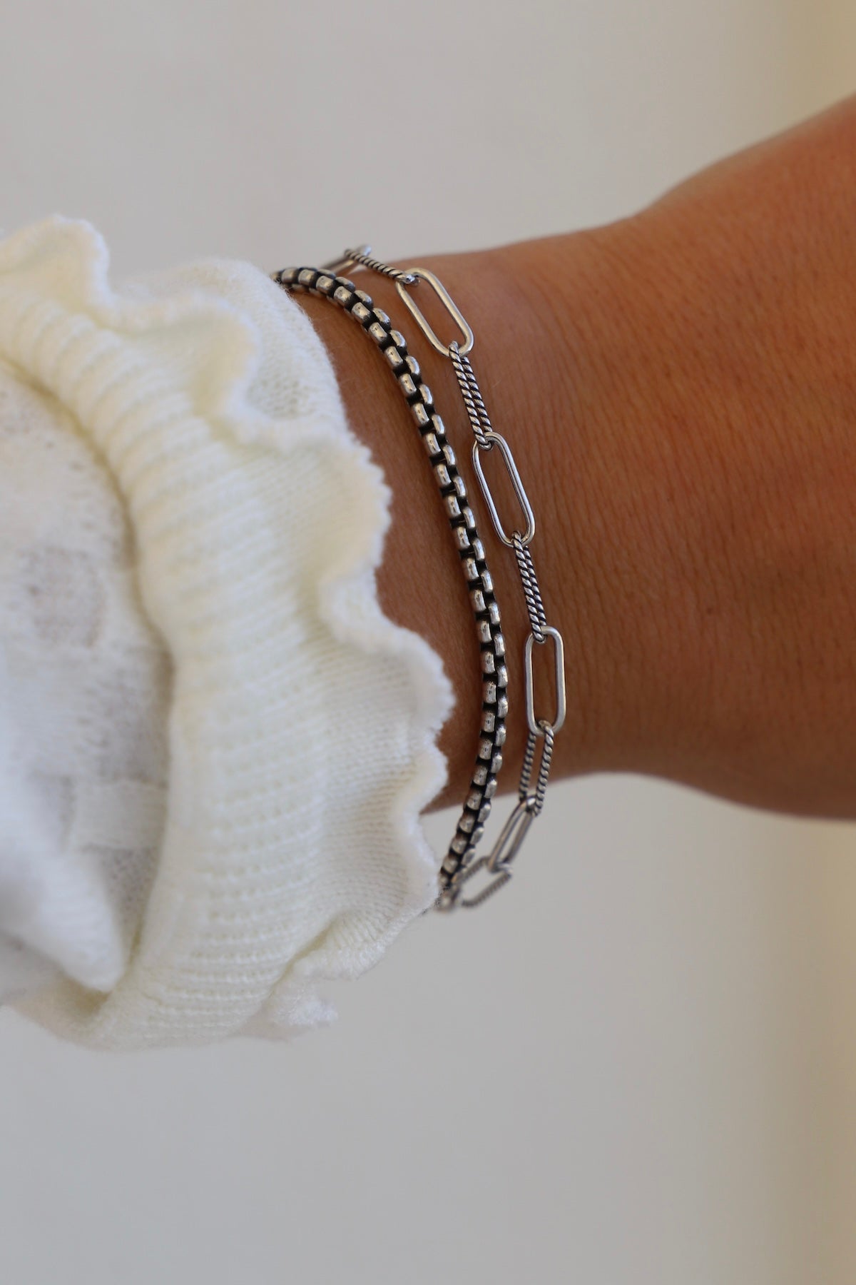 Vintage Antique Silver Cecilia Chain Bracelet for Women - Elegant Jewelry Gift for Parties, Weddings & Everyday Wear