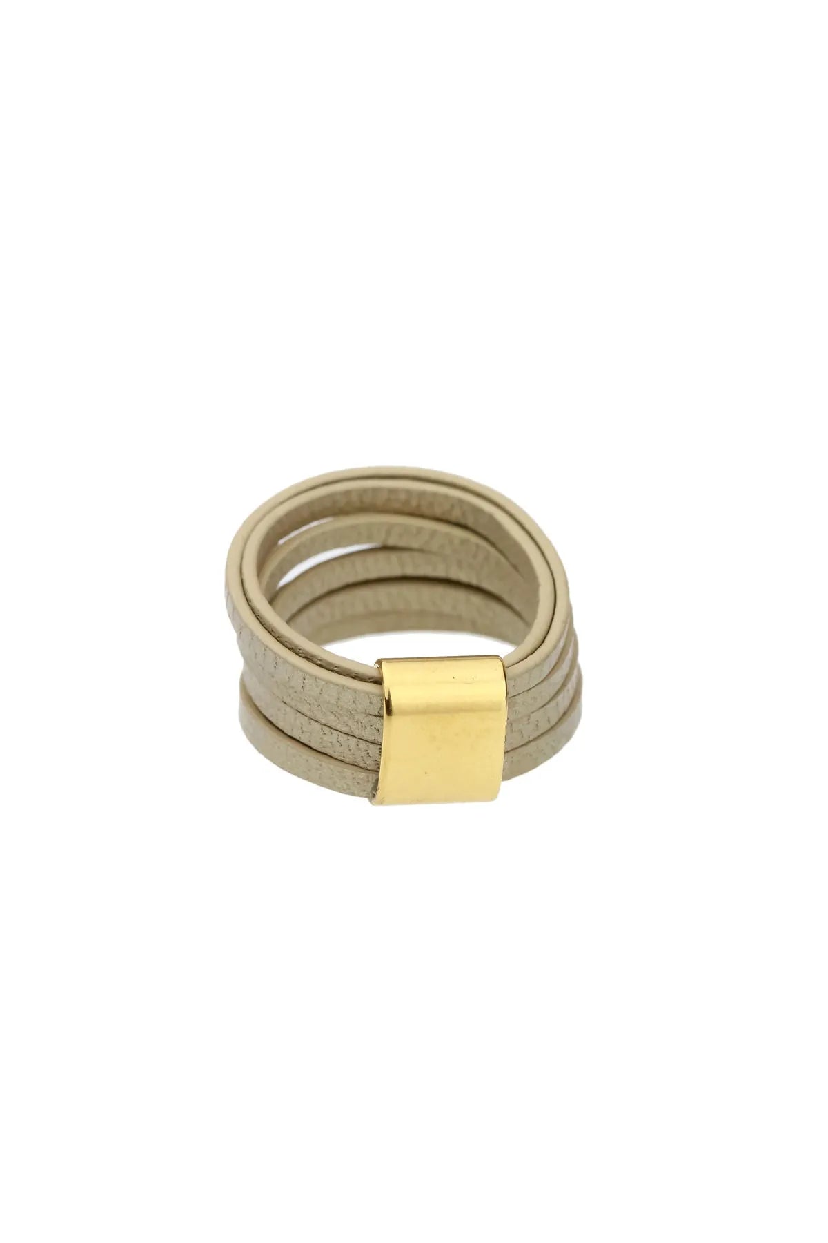 Stylish Leather Metallic Ring for Women - Fashion Jewelry Accessory for Everyday Wear, Parties & Gifts